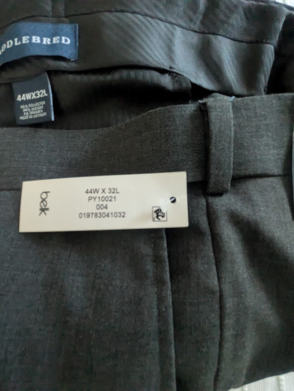 Men's Charcoal Gray Dress Pants Comfort Waist NWT
